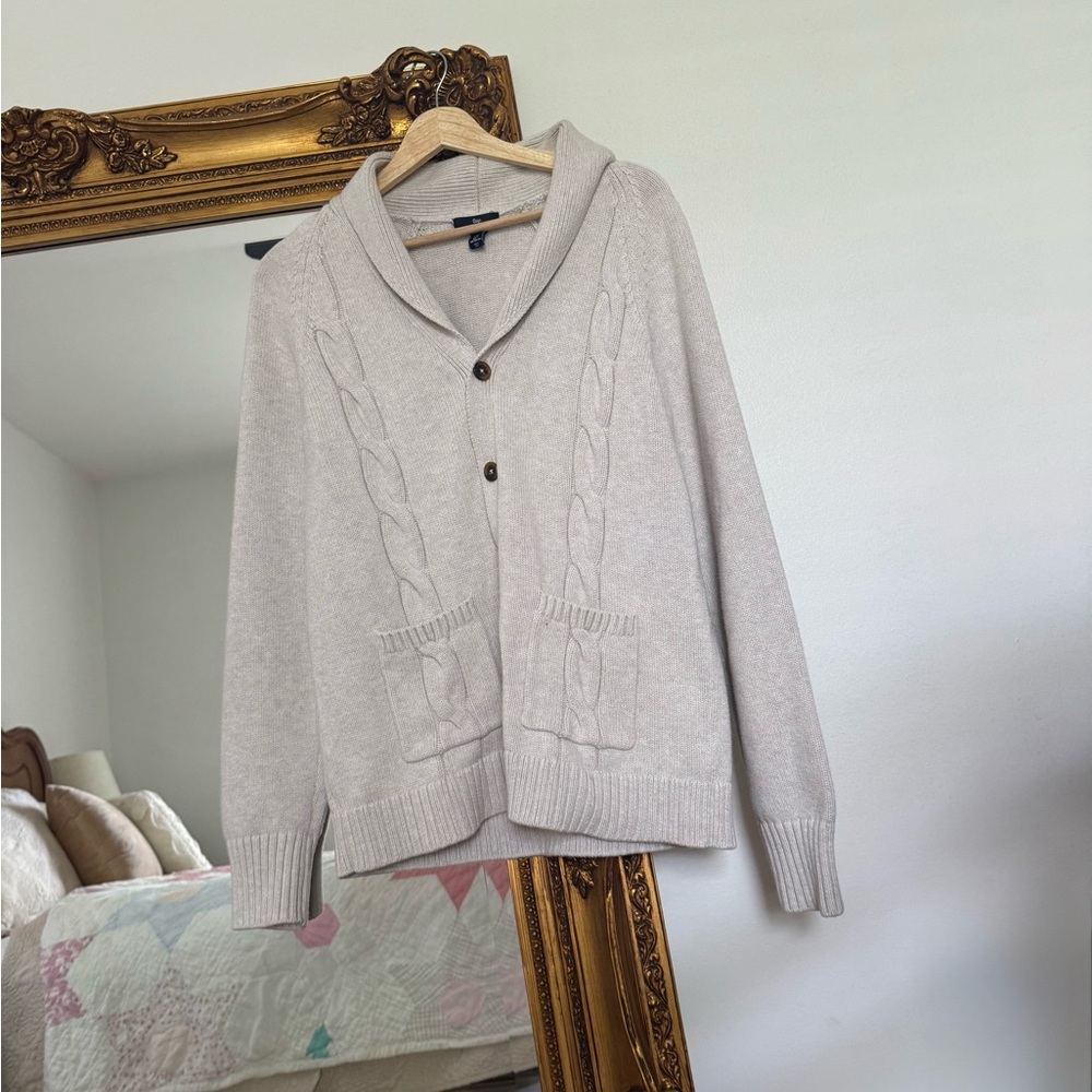 Cream Cardigan 100% Cotton - GAP